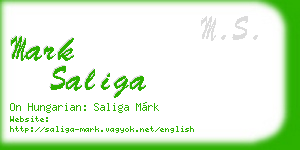 mark saliga business card